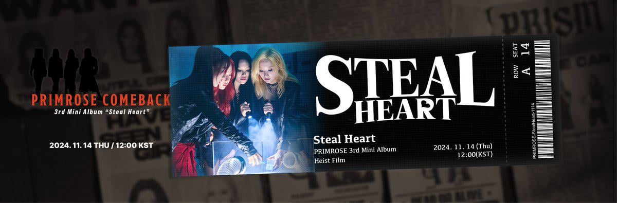 PRIMROSE - 3rd Mini Album: Steal Heart (Comeback Ticket) : r/kpop