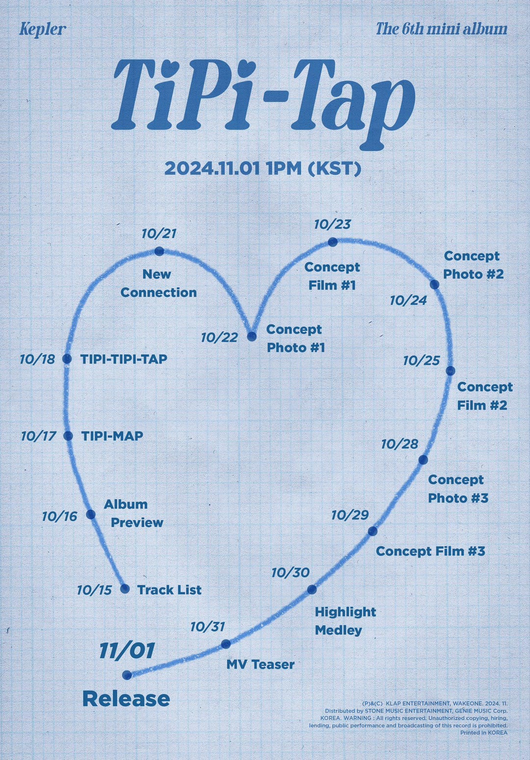 Kep1er - 6th Mini Album: TIPI-TAP (Scheduler) : r/kpop