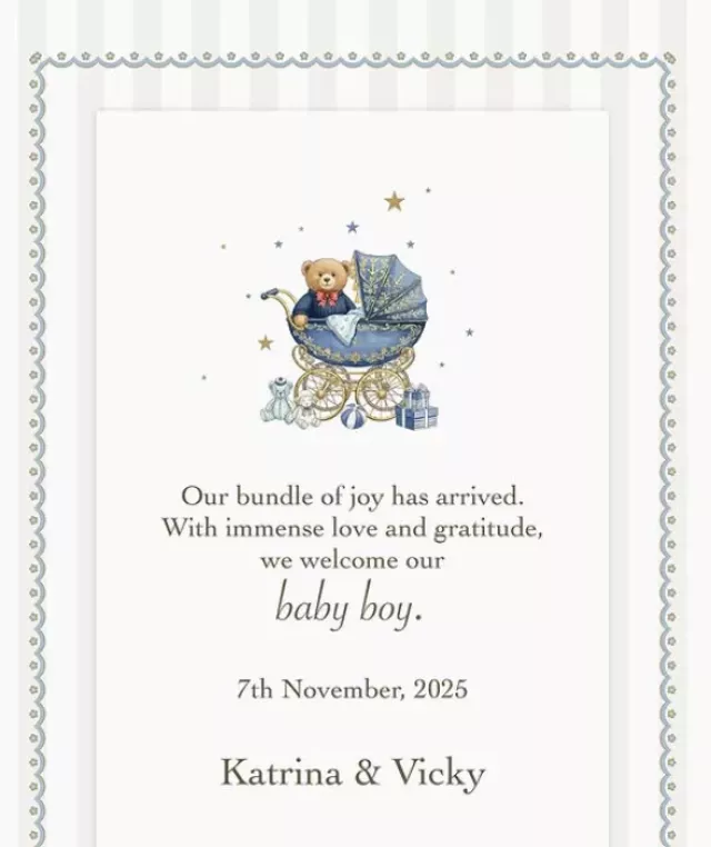 Katrina and Vicky blessed with a baby boy