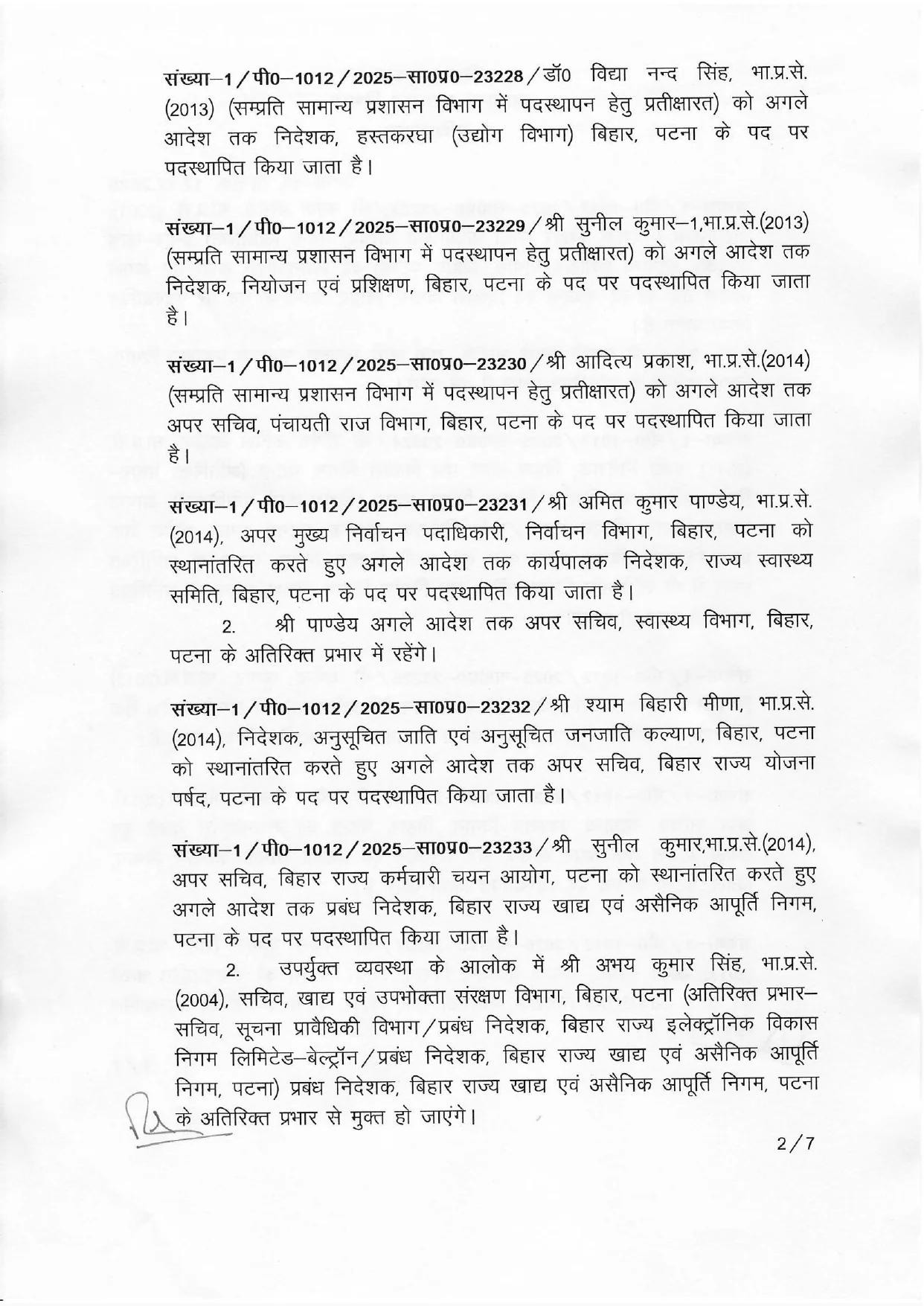 Rapid transfer in Bihar, transfer posting of 36 IAS officers 9 2 2