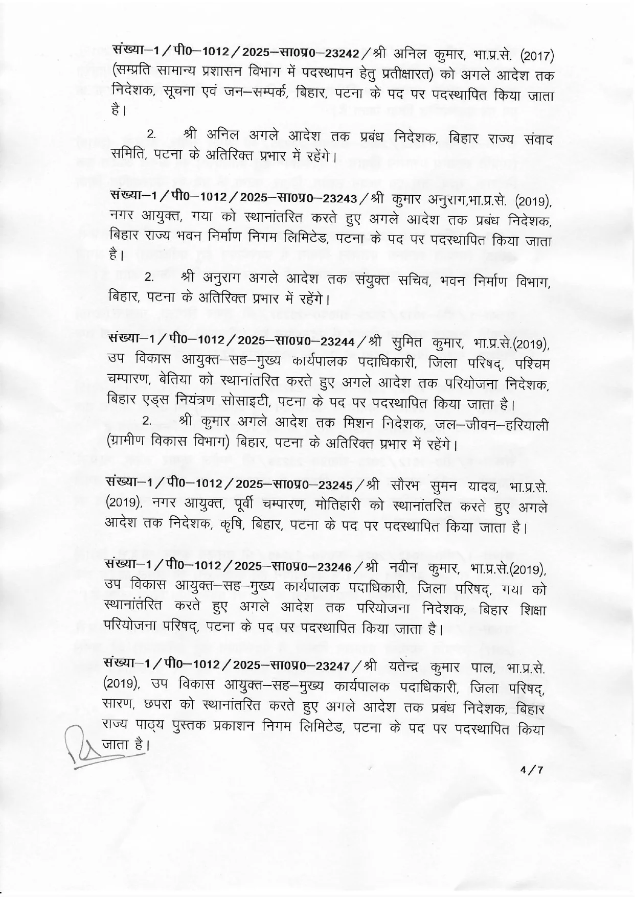 Rapid transfer in Bihar, 36 IAS officers transferred and posted 11 4 1