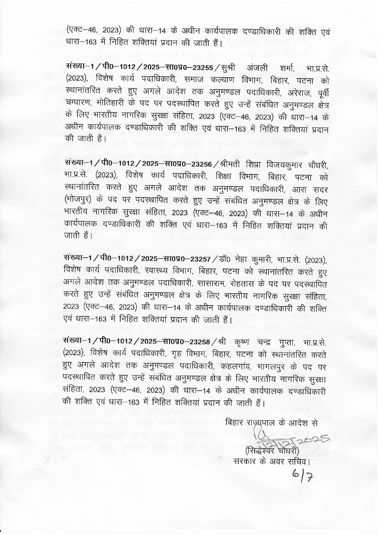 Rapid transfer in Bihar, 36 IAS officers transferred and posted 12 5 1