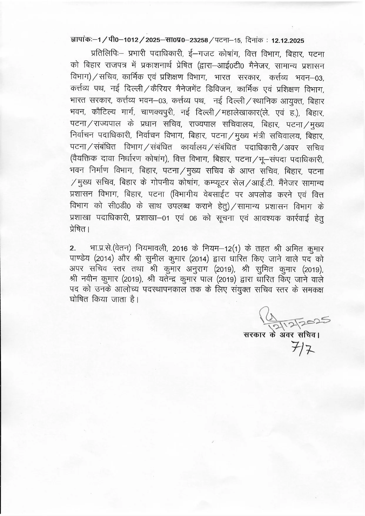 Rapid transfer in Bihar, 36 IAS officers transferred and posted 14 7