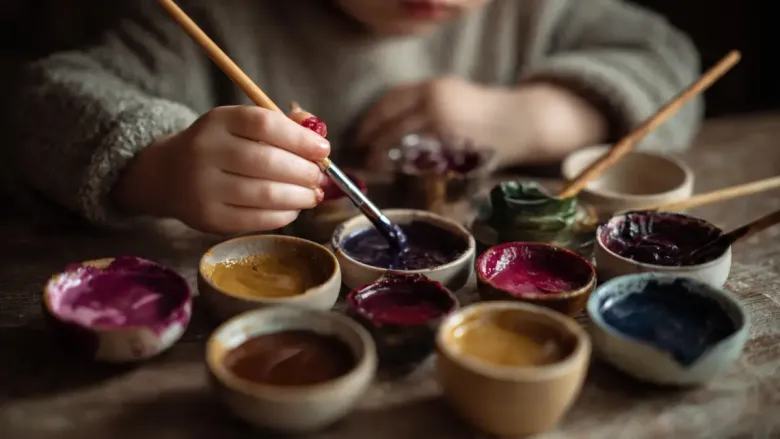 Natural Colors With Haldi & Coffee