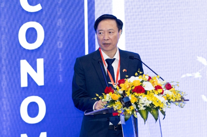Major General Nguyen Ngoc Cuong, Director of the National Data Centre and Vice Chairman of the National Data Association, delivering opening remarks at the conference. Photo courtesy of BUV