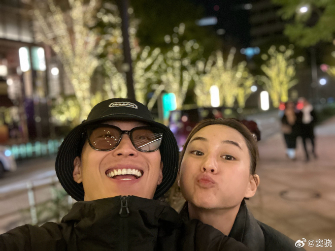 Chinese actor Shawn Dou (L) and his wife Laurinda Ho, daughter of casino mogul Stanley Ho. Photo from Dous Weibo