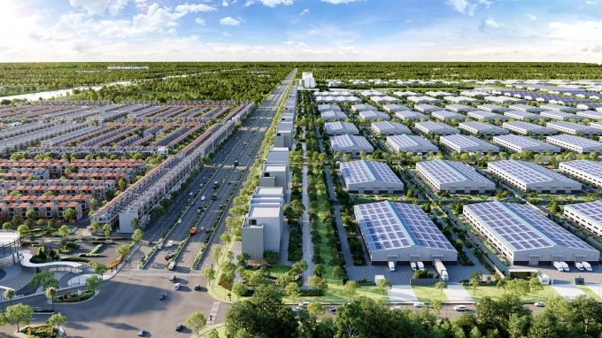 An eco-industrial park model adjacent to the urban area. Photo courtesy of Prodezi