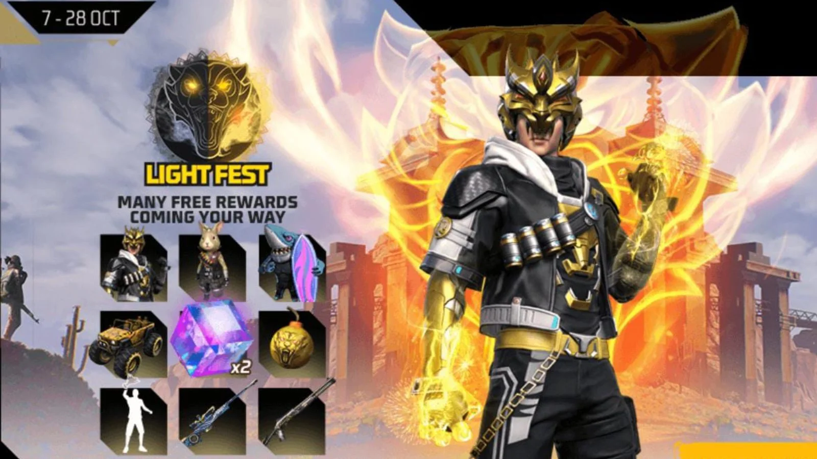 Free Fire Diwali event 2022 Light Fest