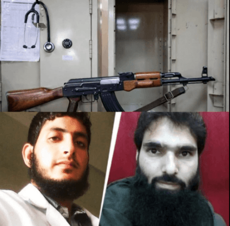 Pictures of two doctors arrested by Jammu and Kashmir for running a terror module Arrested doctors