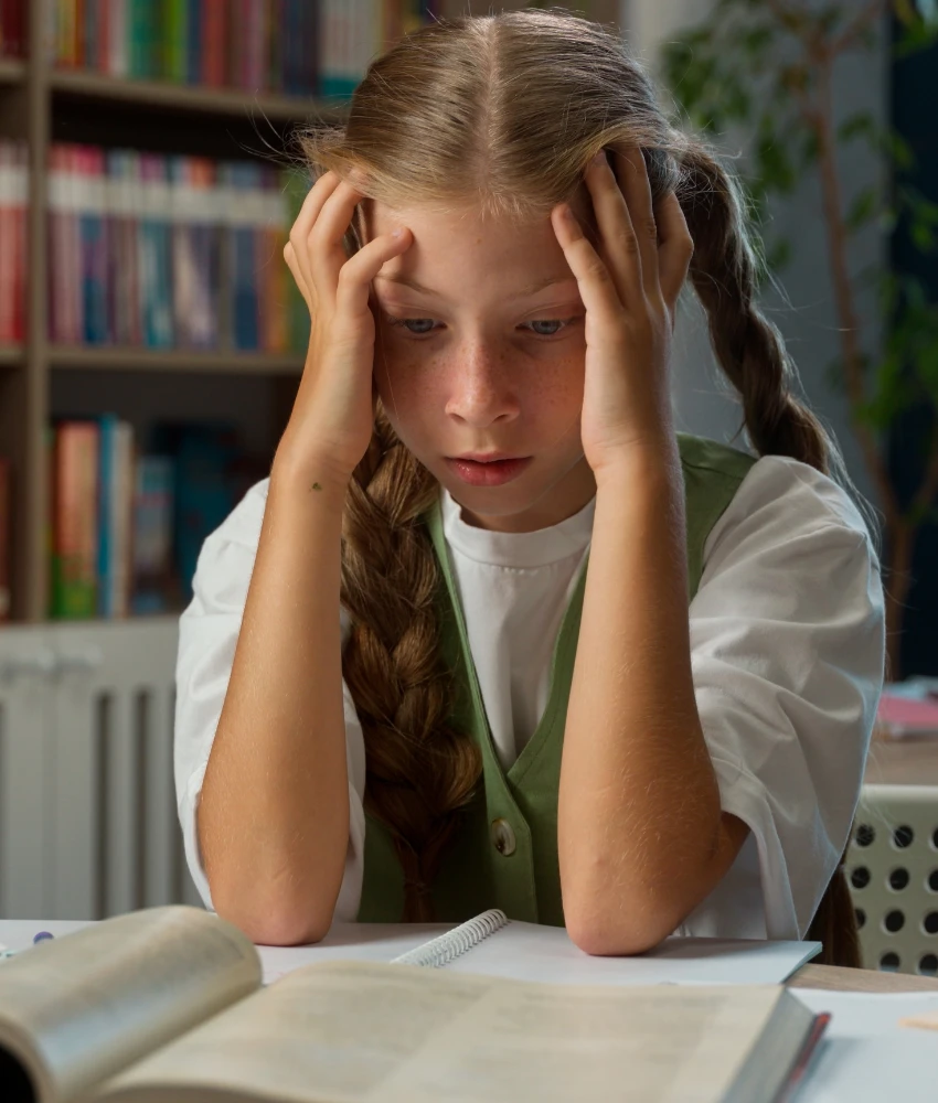 Little girl who believes boys are naturally smarter losing confidence in academics