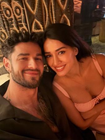 Disha wore a wine coloured dress.