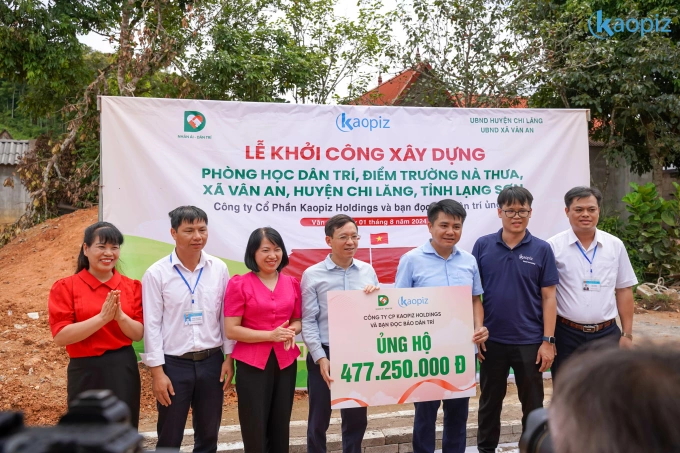 Kaopiz Holdings provided a donation to build a school in Lao Cai Province. Photo courtesy of Kaopiz