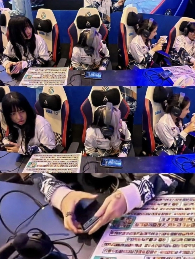 Screenshots that exposed Tokyogurls cheating act during the match against Vietnam on Dec. 15, 2025.