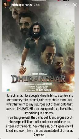 'Insta password with Saba Azad, Twitter password with Kangana Ranaut': Hrithik Roshan shares contrasting reviews on Dhurandhar; internet goes LOL