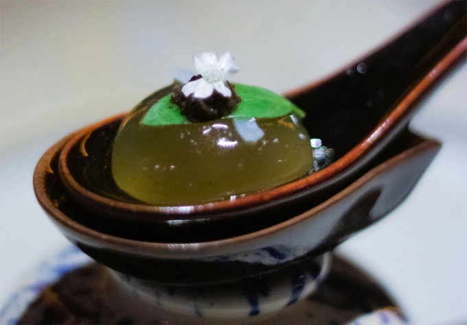 Strange molecular pho balls at the restaurant. Photo: Pot Au Pho