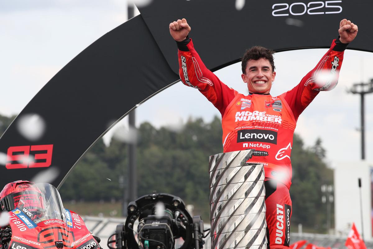 Spain’s Marc Marquez won his seventh MotoGP world championship title this season, ending a six-year drought during which he also had a serious crash on the track. Spain’s Marc Marquez won his seventh MotoGP world championship title this season, ending a six-year drought during which he also had a serious crash on the track.