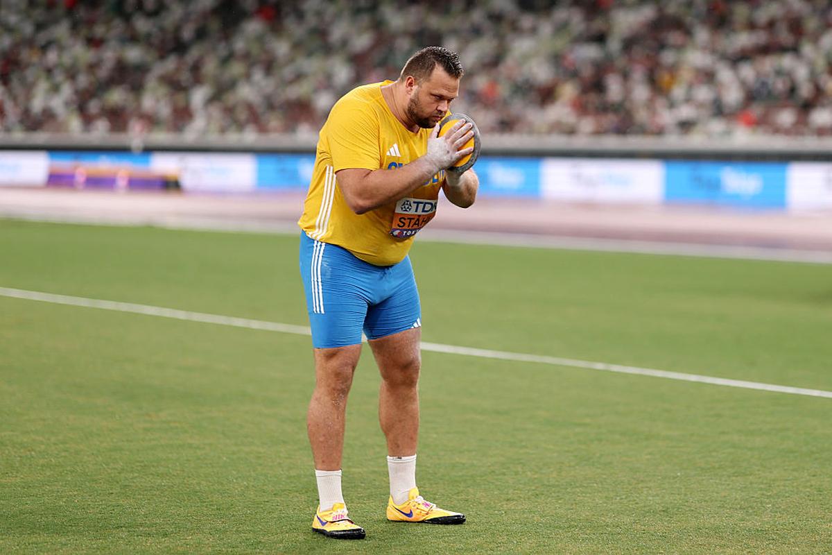 Sweden’s Daniel Stahl put the disappointment of a failed title defence from Paris Olympics behind to win his third straight men’s discus throw World Championships gold. Sweden’s Daniel Stahl put the disappointment of a failed title defence from Paris Olympics behind to win his third straight men’s discus throw World Championships gold.