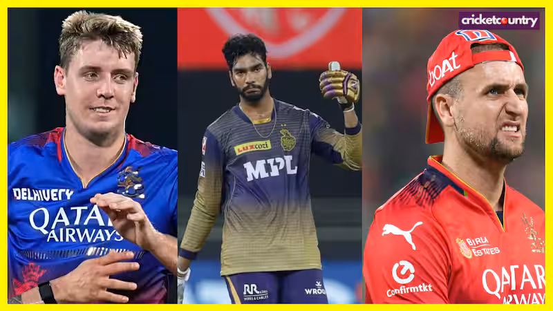 Cameron Green, Venkatesh Iyer and Liam Livingstone Cameron Green, Venkatesh Iyer and Liam Livingstone