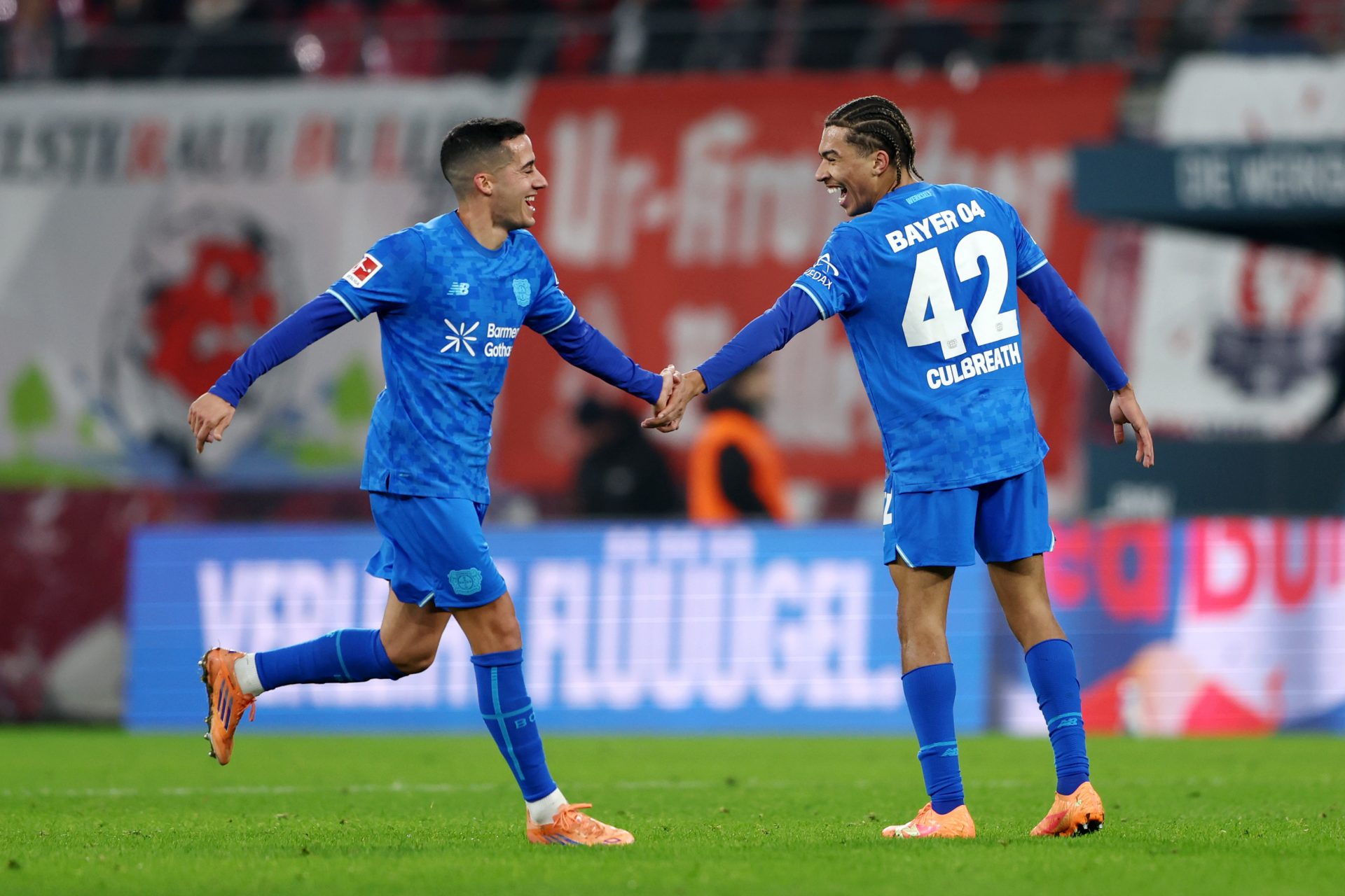 Vazquez in action for Bayer Leverkusen. 