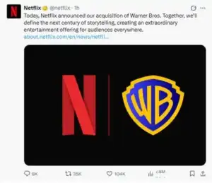 Netflix buys Warner Bros Studio for Rs 6.47 lakh crore, stir in entertainment industry