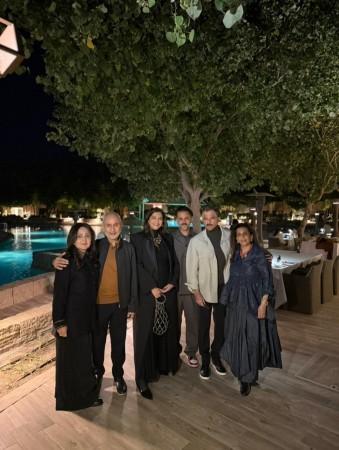 Sonam Kapoor flaunts baby bump as she poses with family at New Year's