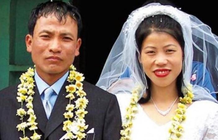 Mary Kom with husband Onler