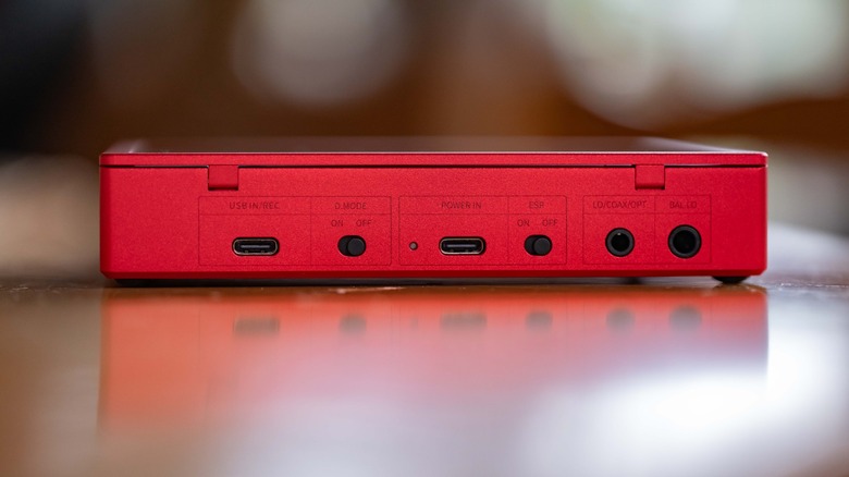 The FiiO DM15 R2R rear panel with various IO.