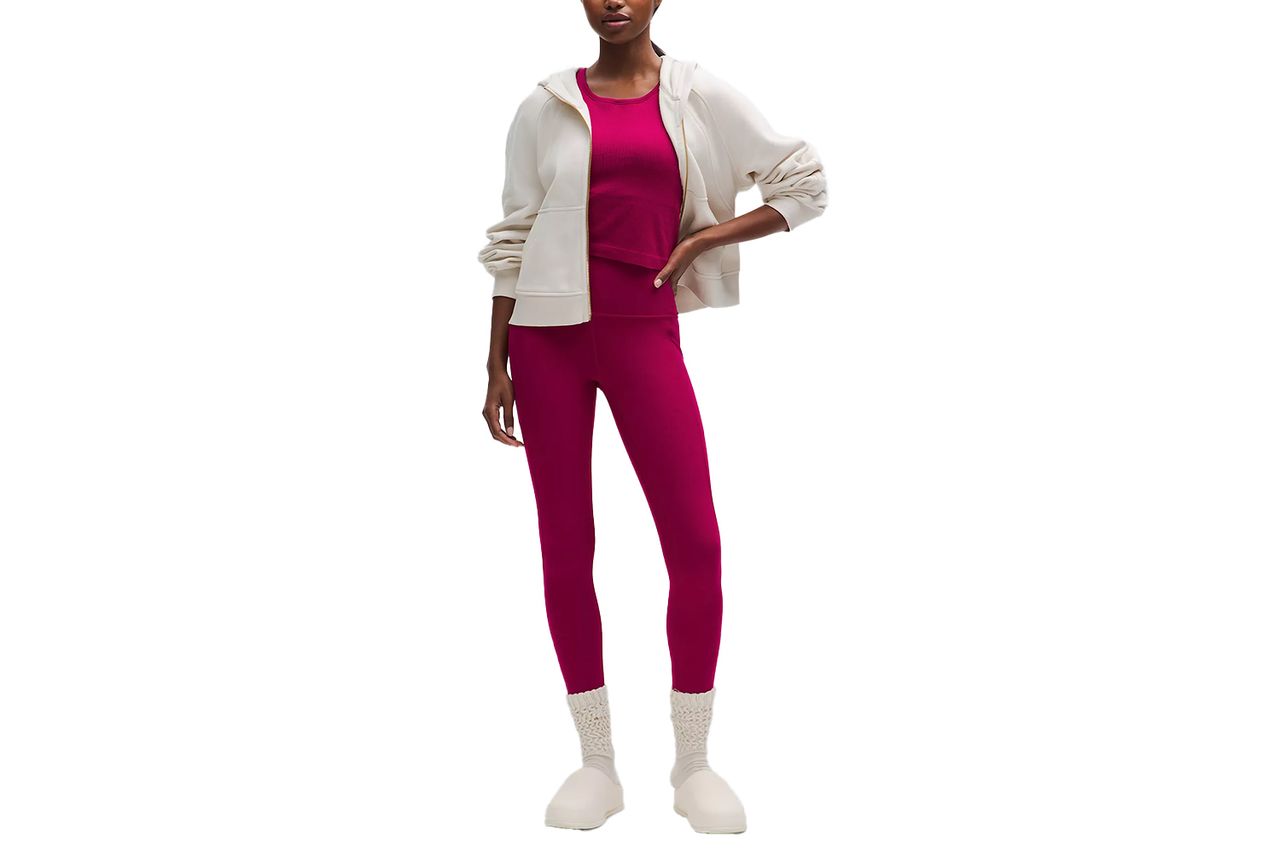 Mul <br /> lulhemon” title=”A person modeling athletic apparel including leggings with pockets and a sleeveless top accompanied by a light zipup jacket and socks” /><figcaption><i></p><p>Mul <br /> lulhemon</p><p></i></figcaption></figure><p><s>$128</s>&nbsp;<span class=