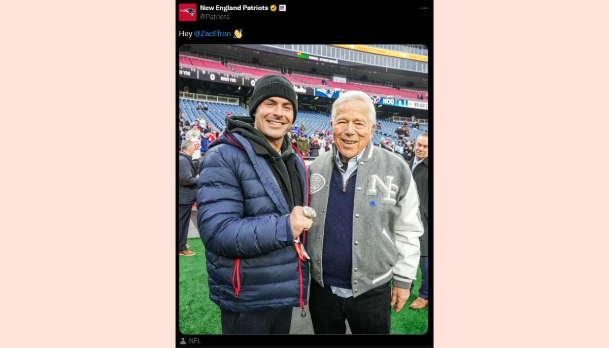 Zac Efron surprises fans with rare appearance at NFL game