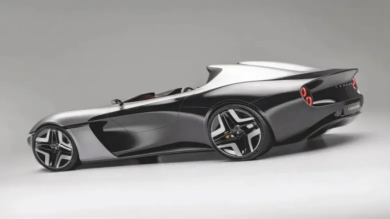 he image is well-lit and composed, highlighting the car's design and craftsmanship. It is likely intended to captivate viewers and spark interest in the future of automotive design.