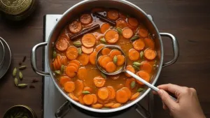 Carrots in sugar syrup