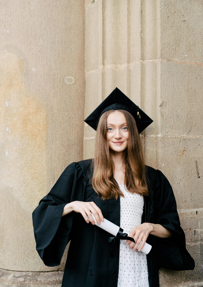 woman graduating from college