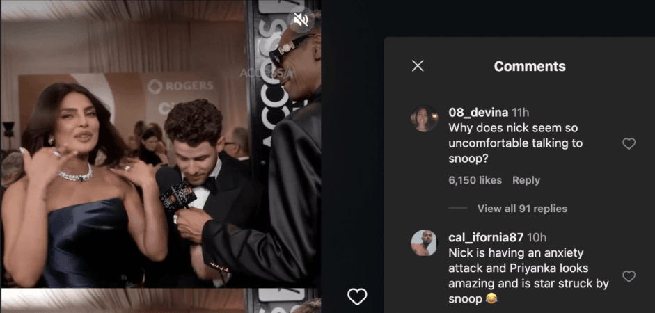 Eagle-eyed netizens noticed that Nick appeared a bit nervous, while Priyanka remained joyful and confident throughout the interaction.