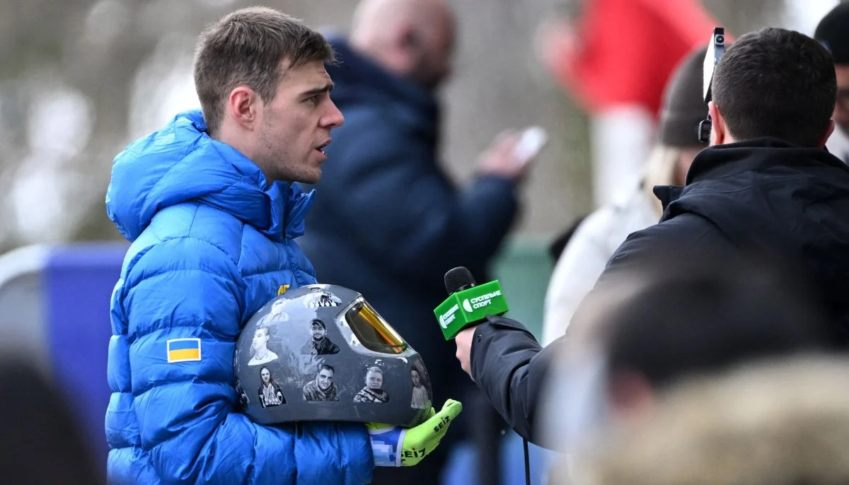 ‘The Helmet of Remembrance’ displayed the pictures of martyred Ukrainian athletes