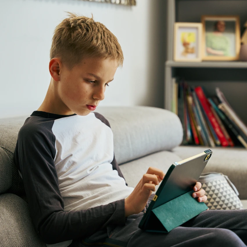 nephew on iPad mom says sister's boundary unfair