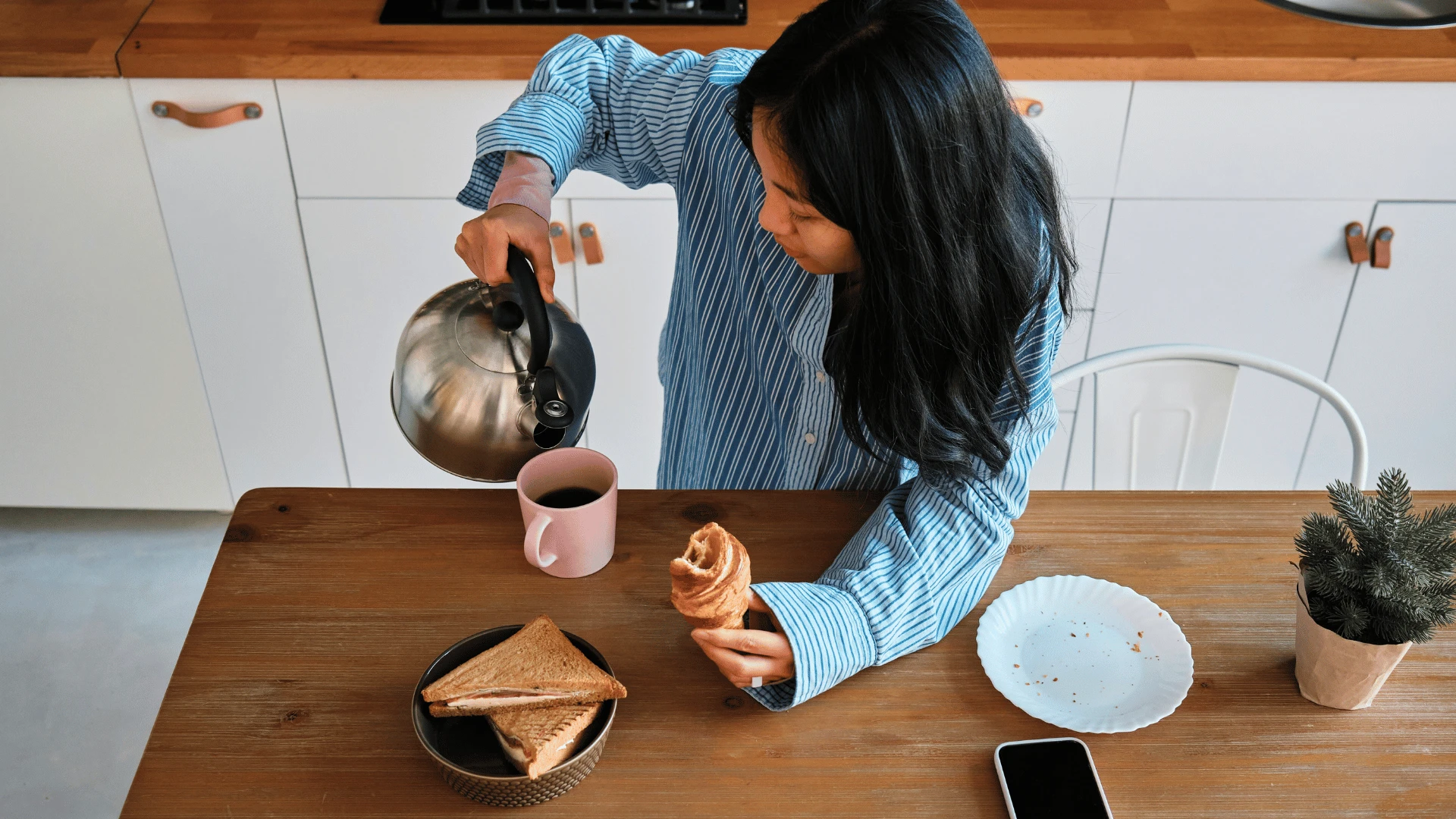 morning habit of making breakfast for yourself