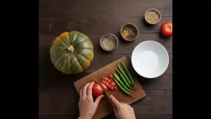 Tomatoes washed and finely chopped; green chilies sliced ​​lengthwise or into small pieces for mild spiciness