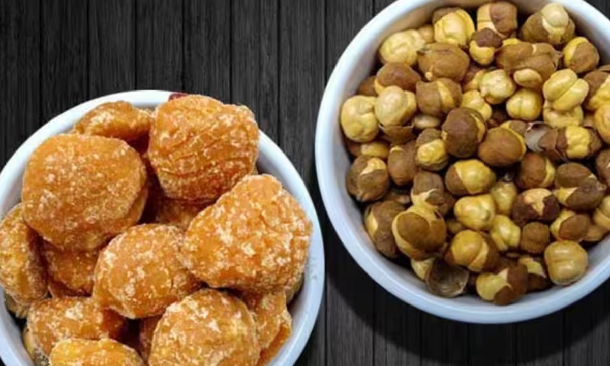 Homemade Gud Chana Chikki