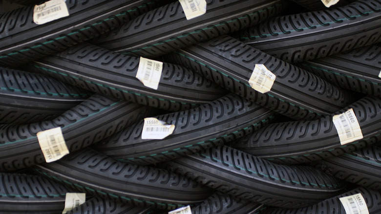 Pile of motorcycle tires