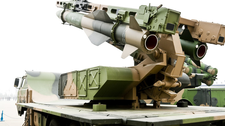 An old Chinese mobile missile launcher