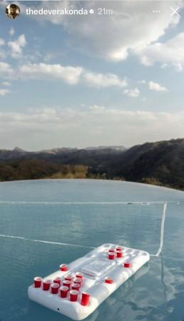 Wedding of Virosh: Vijay Deverakonda parties shirtless in pool, plays volleyball at bachelorette; Rashmika shares glimpses of Japanese dinner; sangeet, mehendi functions begin