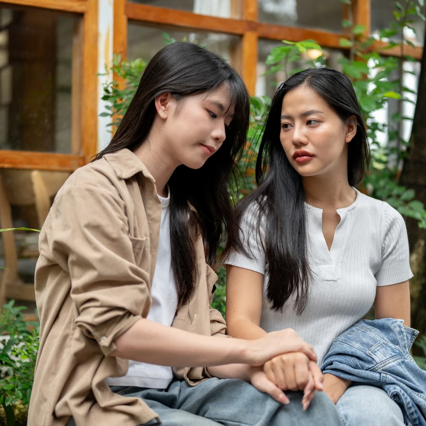 woman who was deprived of love apologizes after her friend was nice to her