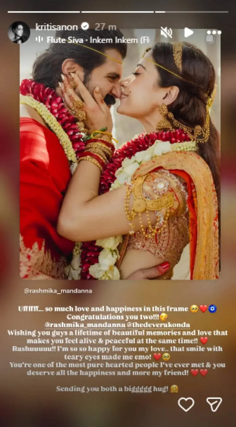 Kriti Sanon Instagram story