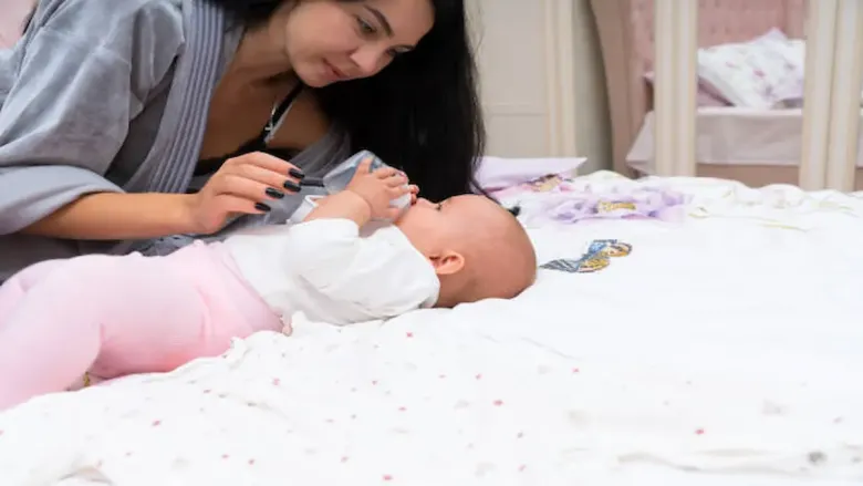 New mom with baby considering perfume safety