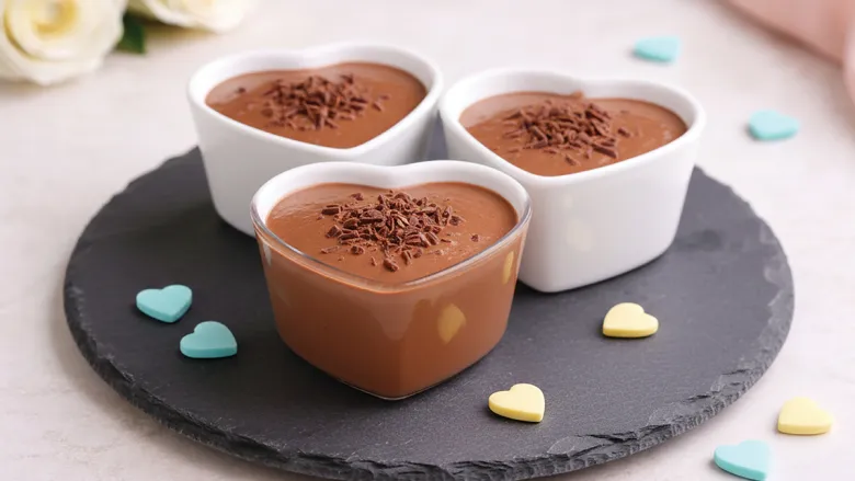 Heart Shape Chocolate Mousse
