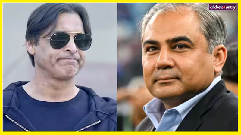 Shoaib Akhtar and Mohsin Naqvi Shoaib Akhtar and Mohsin Naqvi