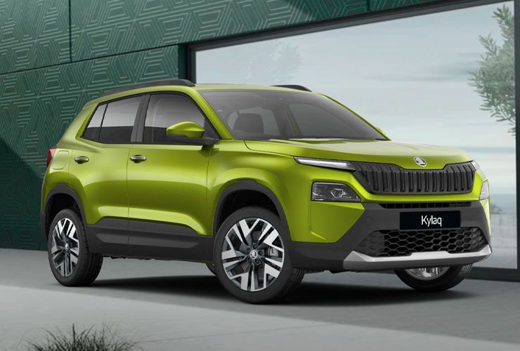 skoda kylaq green colour