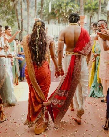 Rashmika Mandanna makes heart sign in palki; Vijay Deverakonda arrives on horse as inside Virosh's 'Periodic Era' decor wows