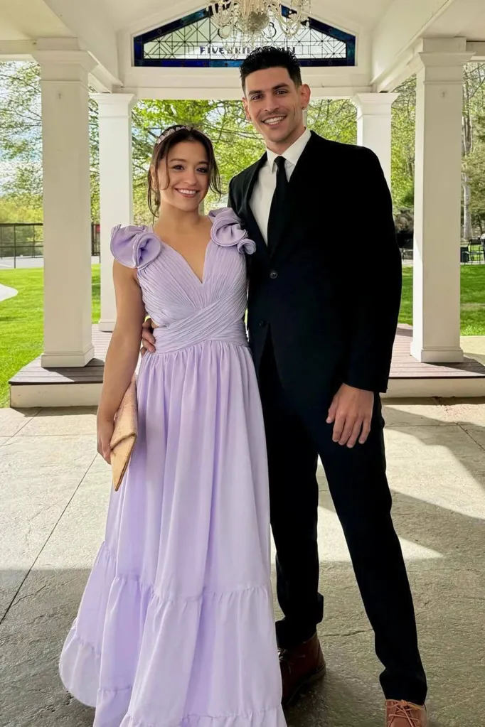 Courtney DaCosta with the man she met playing Words With Friends.