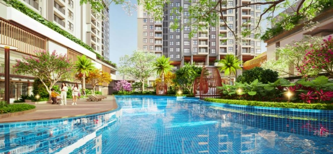 An artists impression of the projects amenities. 3D Photo courtesy of Phu My Hung